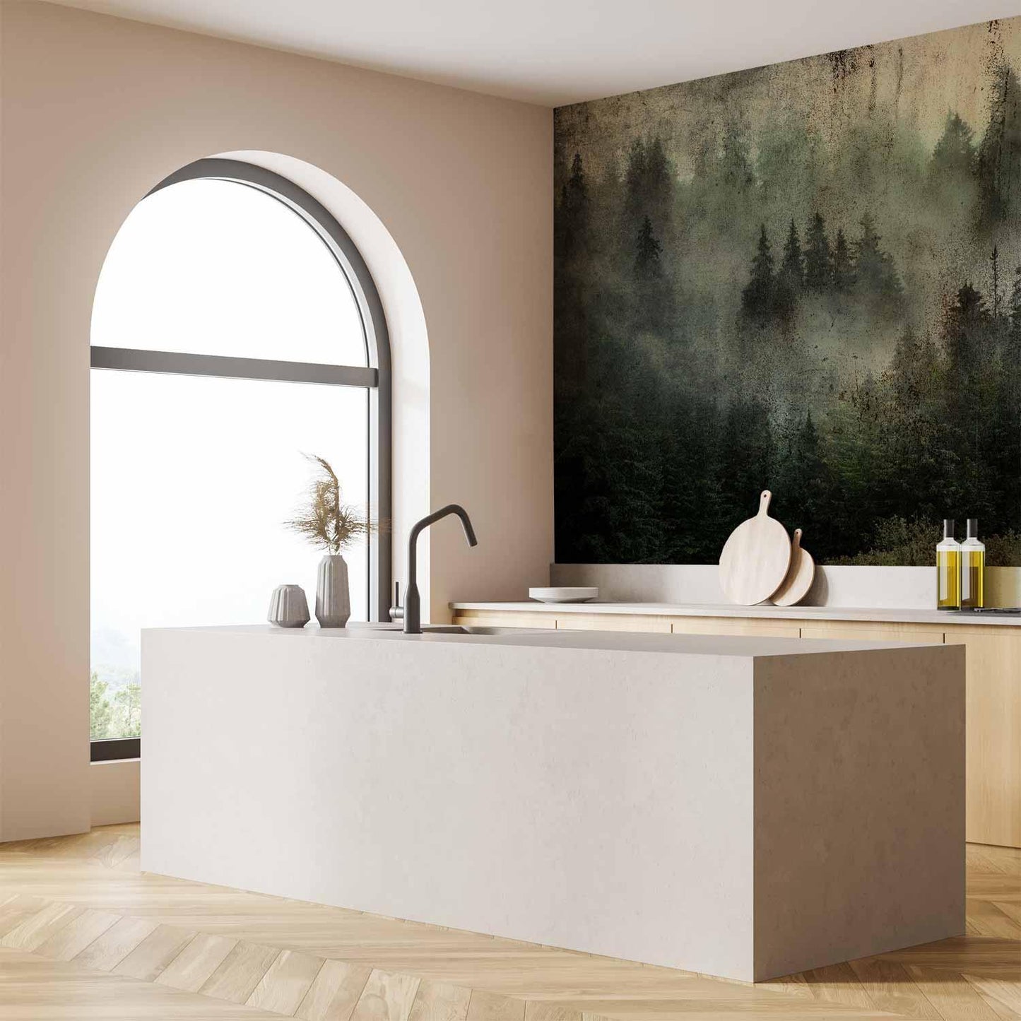 Fototapete - Misty Beauty of the Forest