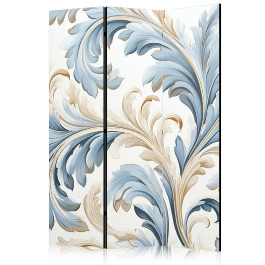 Paravent - Baroque Ornaments in Light Creamy Blue Colors Artgeist