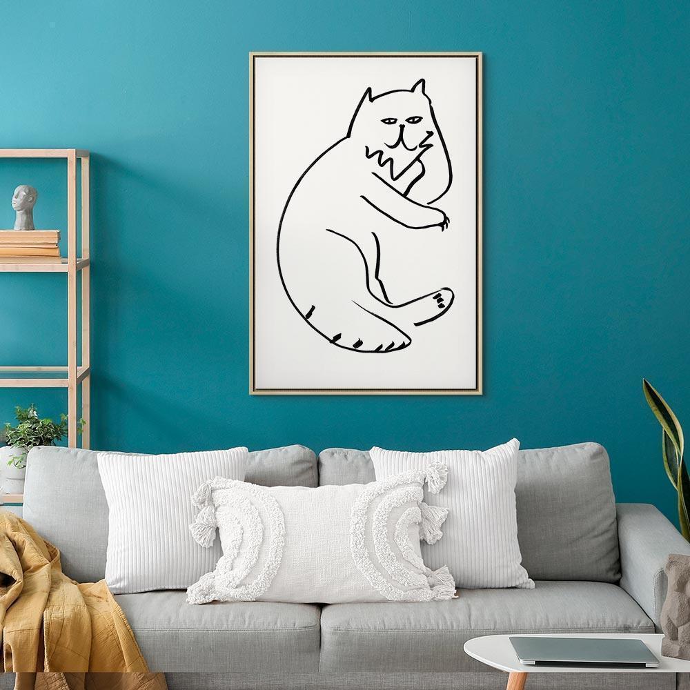 Leinwandbild - Cat Relaxing (1 Part) Vertical