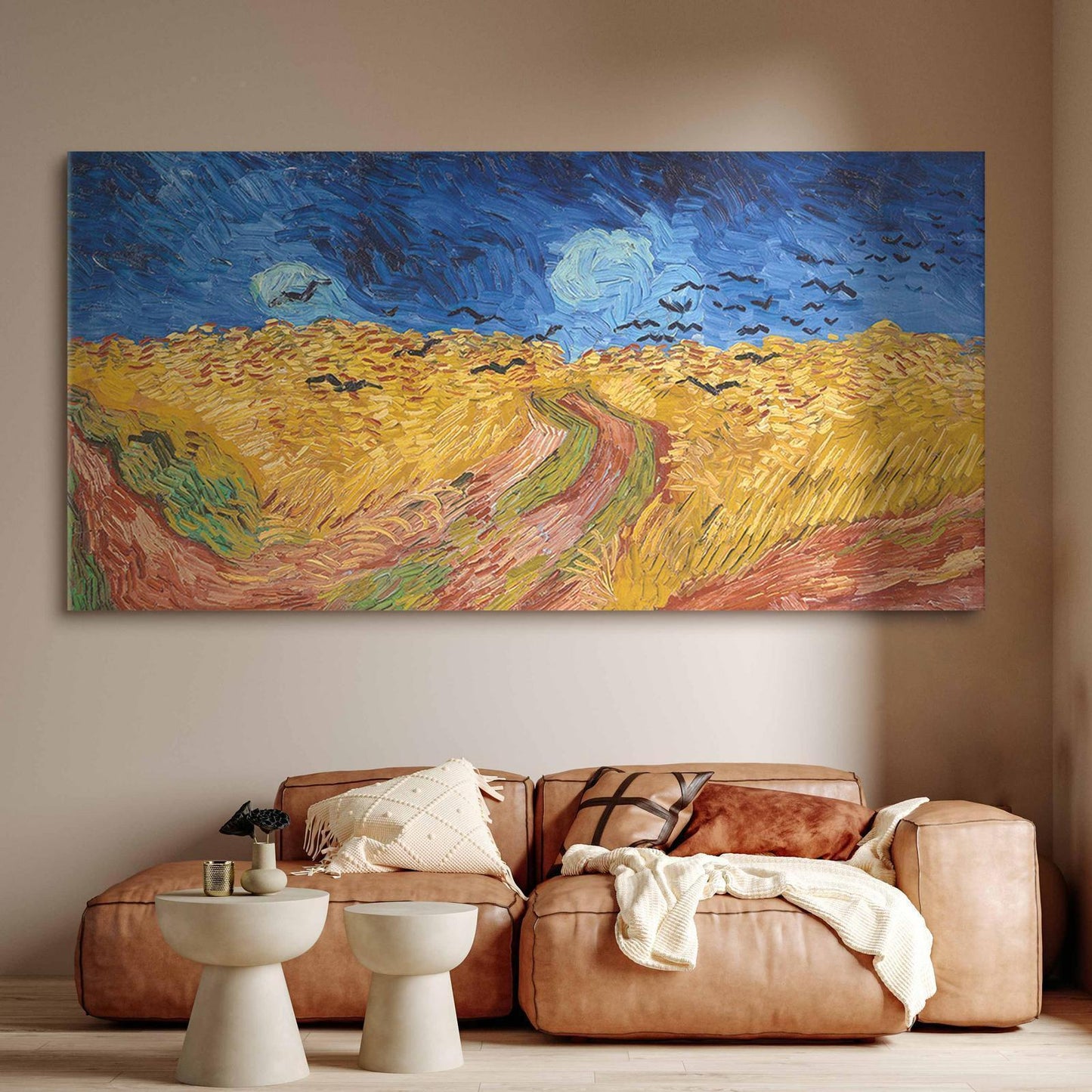 Wandbild XXL - Vincent van Gogh – Wheatfield with Crows