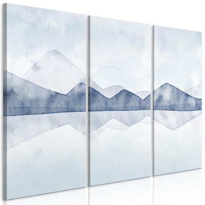 Leinwandbild - Lake in the Mountains (3 Parts) Artgeist