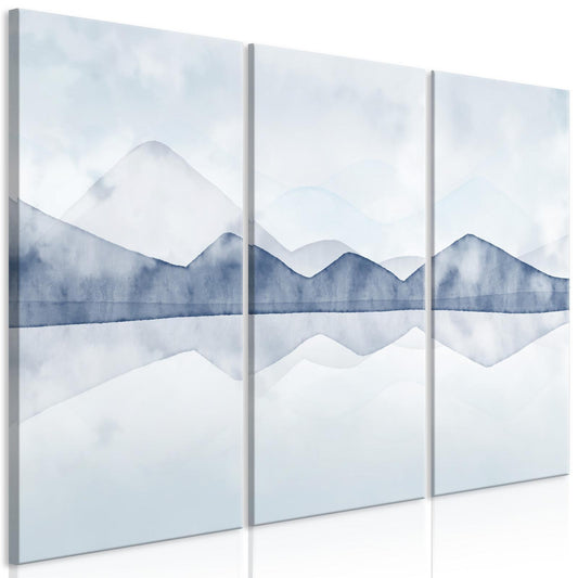 Leinwandbild - Lake in the Mountains (3 Parts) Artgeist