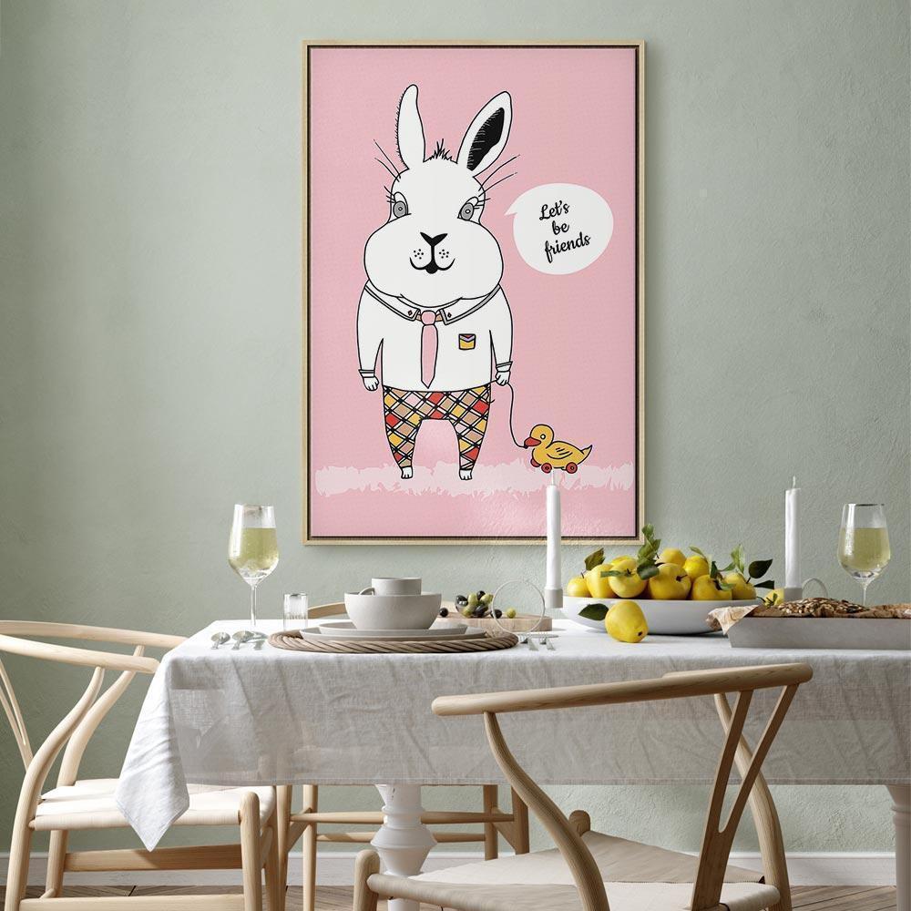 Leinwandbild - Rabbit's Friend (1 Part) Vertical