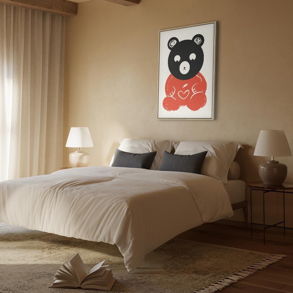 Leinwandbild - Thoughtful Bear (1 Part) Vertical