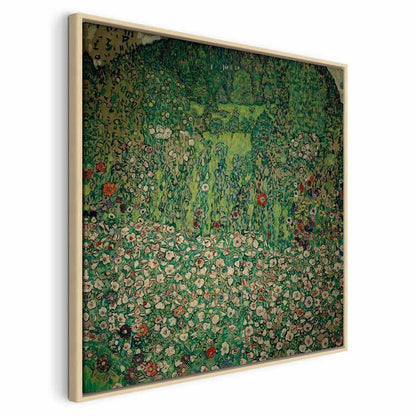 Leinwandbild - Gustav Klimt – Gartenlandschaft mit Bergkuppe