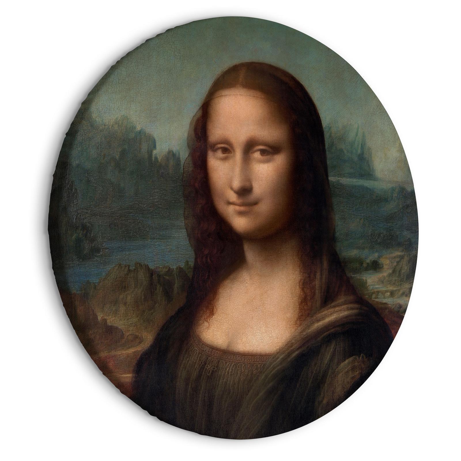 Rundes Bild - Leonardo Da Vinci - Gioconda - Painted Portrait of the Mona Lisa Artgeist
