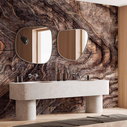 Fototapete - Signs of the times - an abstract background with the wrinkled bark of an old tree