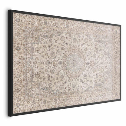 Poster - Sand Carpet - Worn Persian Rug with Rich Ornamental Motifs Artgeist