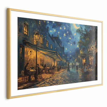 Poster - Paris street – a painting inspired by Vincent van Gogh's style