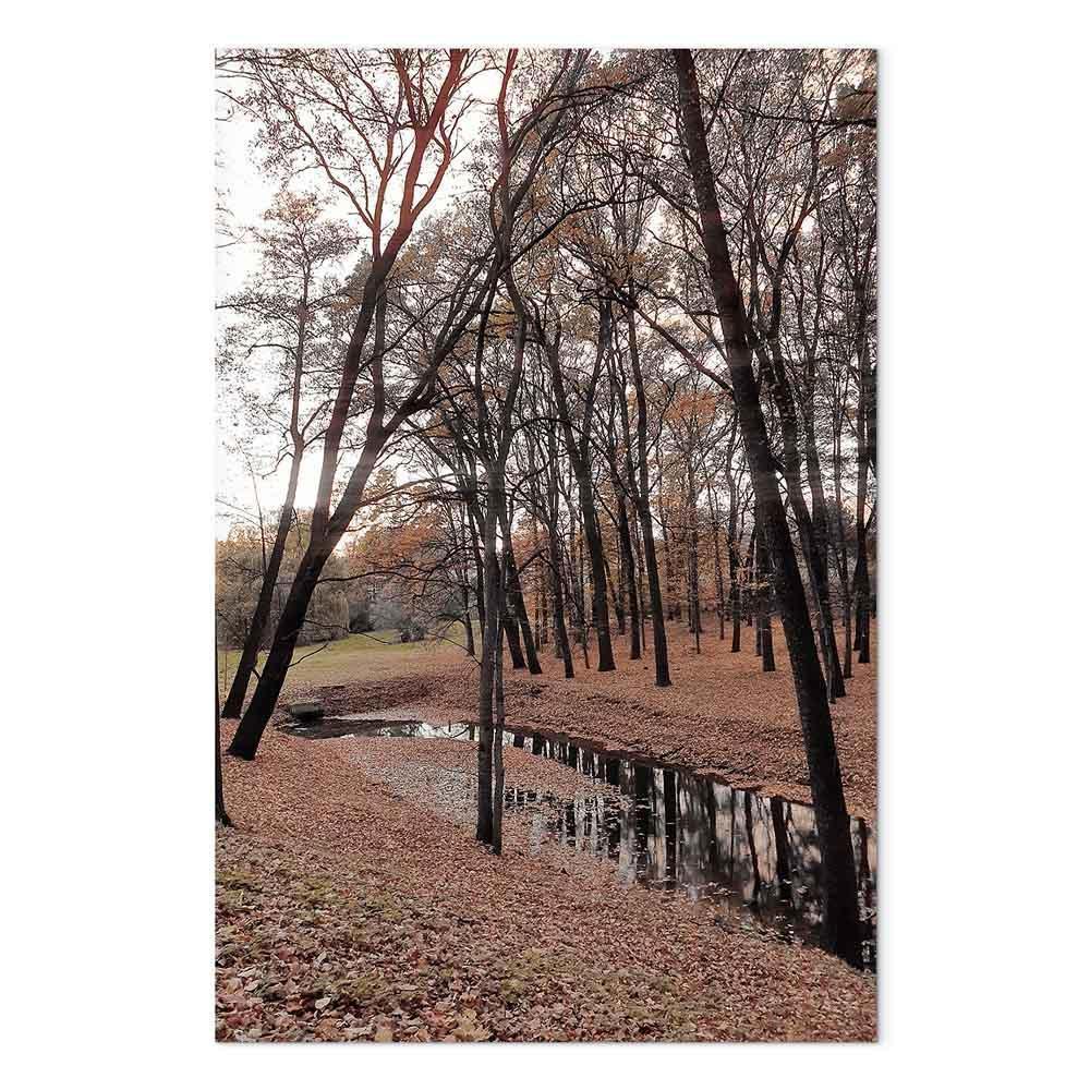 Leinwandbild - Autumn Walk (1 Part) Vertical