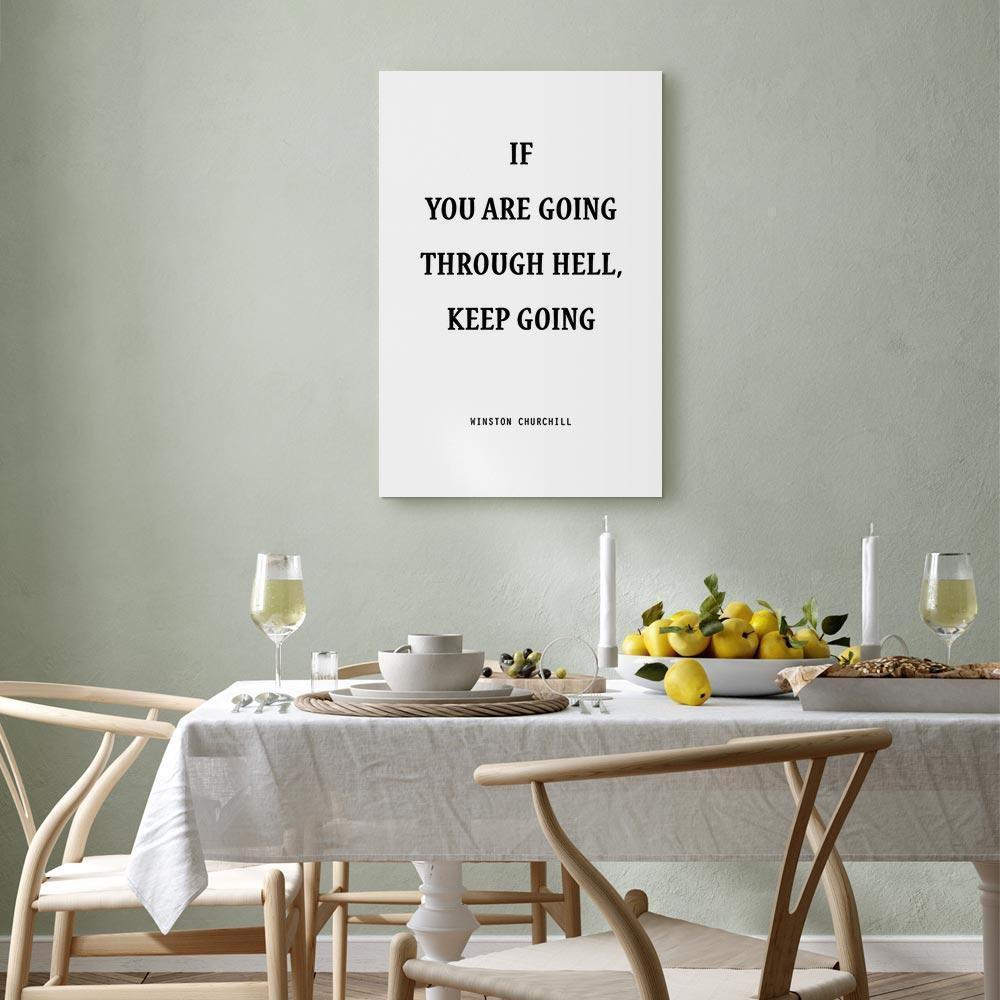 Leinwandbild - Power of Words (1-part) - Winston Churchill's Motivational Quote