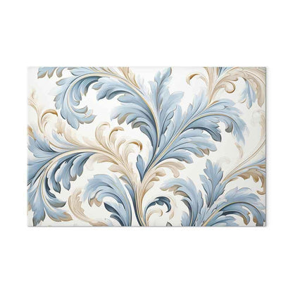 Leinwandbild - Baroque Ornaments in Light Cream-Blue Hues