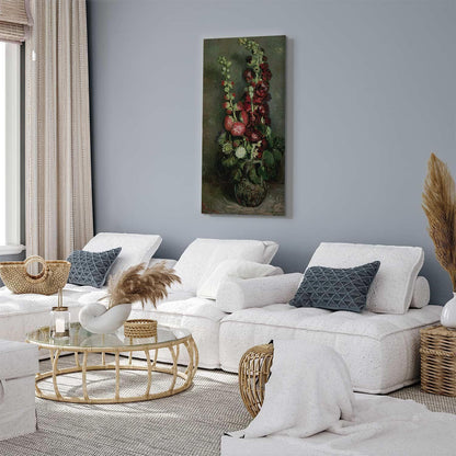 Leinwandbild - Vincent Van Gogh – Vase of Hollyhocks