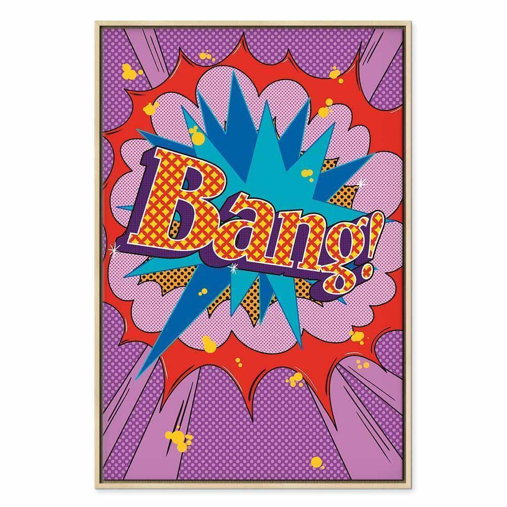 Leinwandbild - Comic Street Art (1-part) - Colorful Text on Vibrant Background