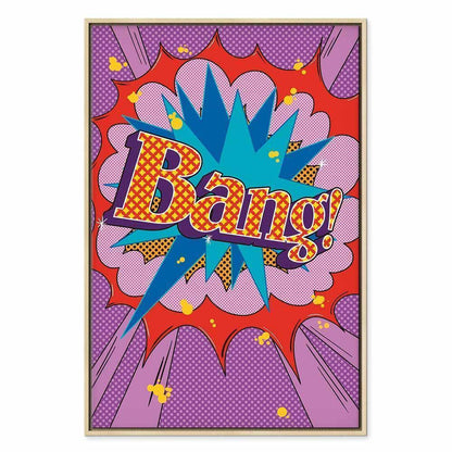 Leinwandbild - Comic Street Art (1-part) - Colorful Text on Vibrant Background