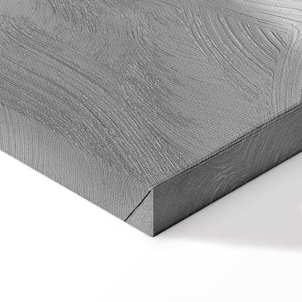 Leinwandbild Wasserfall mit roten Bäumen – Schwarz-Weiß Naturszene mit Farbakzent