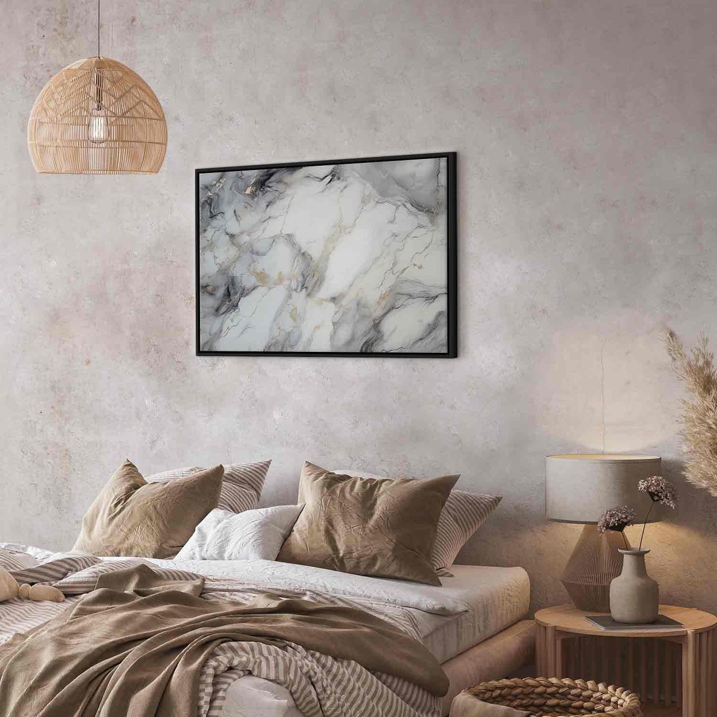 Leinwandbild - Elegant marble – stone structures in neutral colours