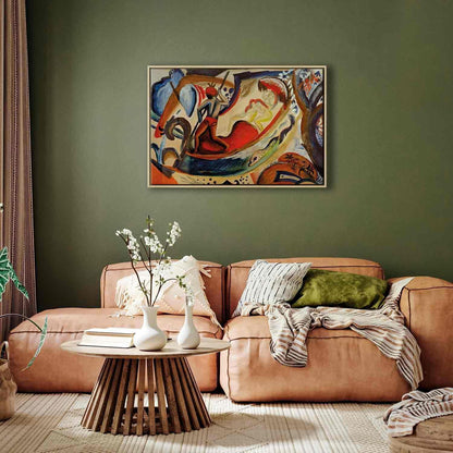 Leinwandbild - Nackte Mädchen in der Barke (August Macke) Artgeist