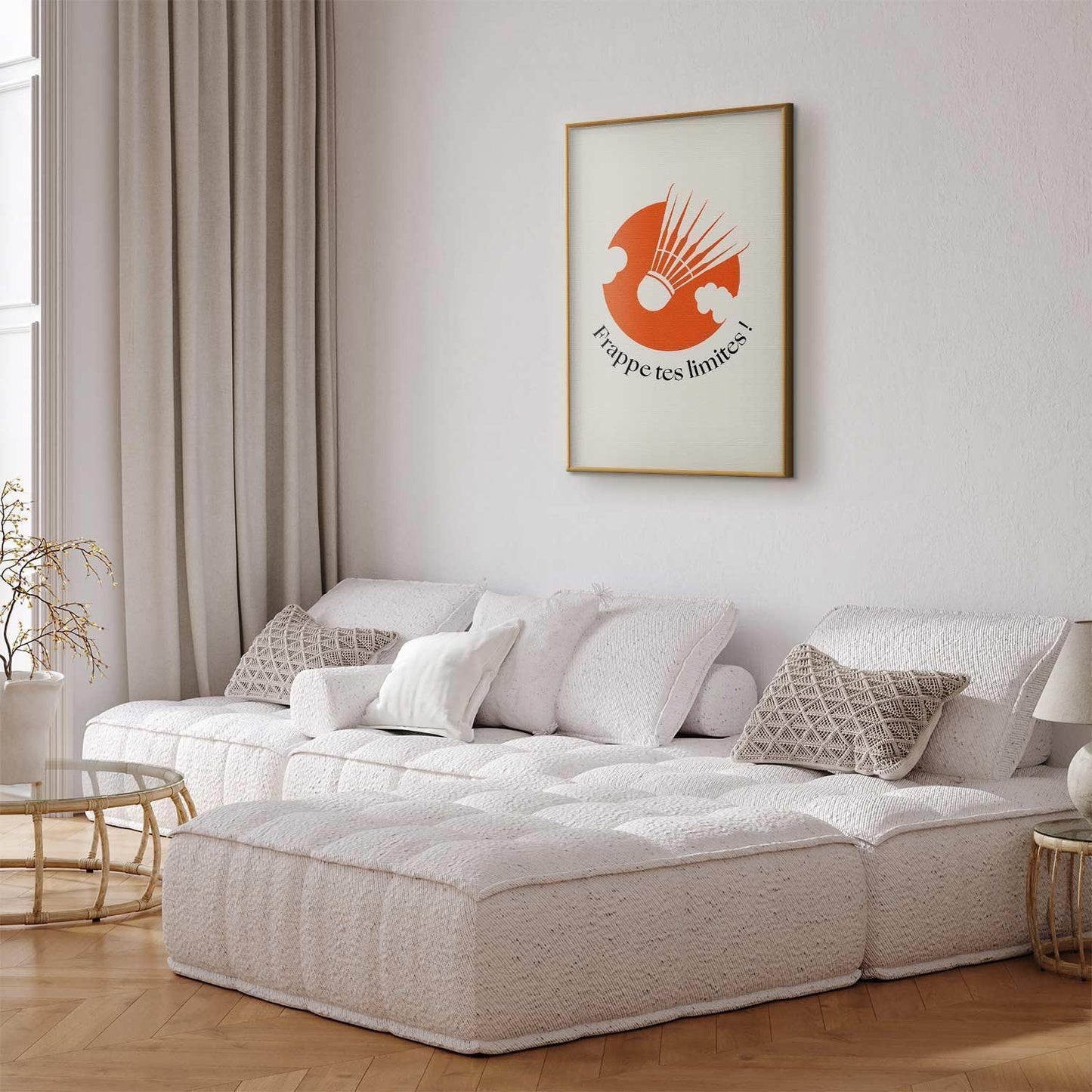 Poster - Shuttlecock Against the Orange Sun Artgeist