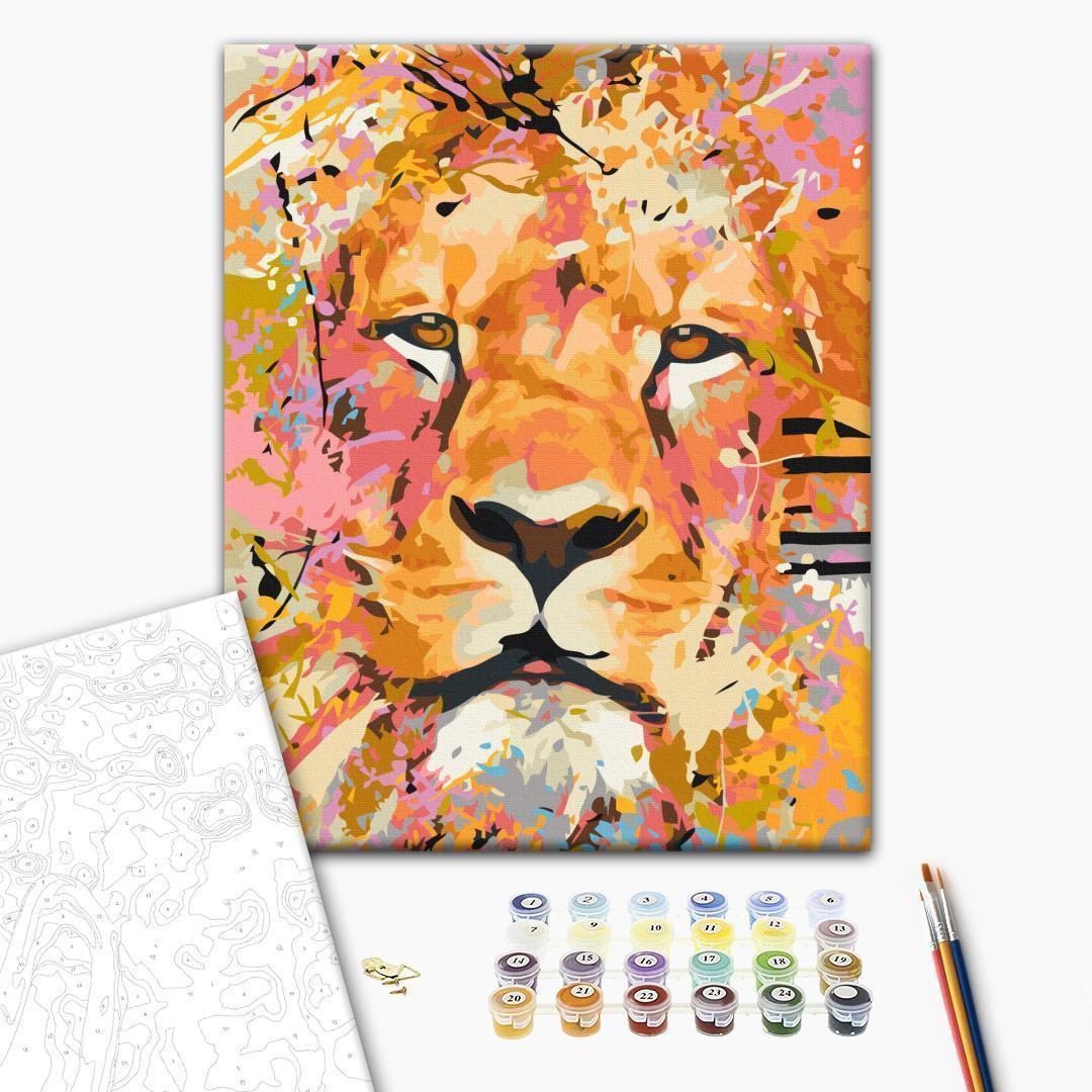 Malen nach Zahlen - Watchful Lion