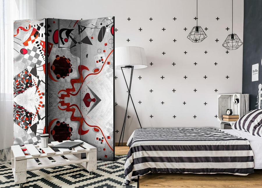 Paravent „Geometrisches Kosmos-Design“ – Moderner Raumteiler mit Galaxie-Motiv