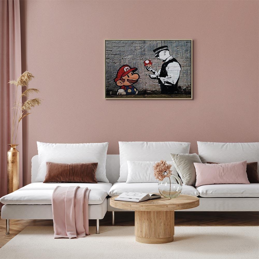 Leinwandbild - Mario and Cop by Banksy