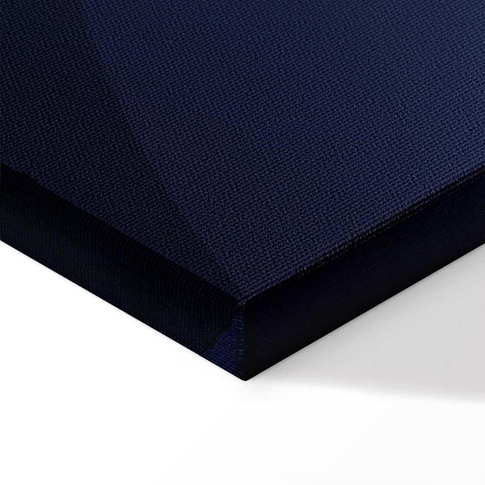 Leinwandbild - In the Shadow of Classic Blue (1-part) - Golden Circle in Abstraction