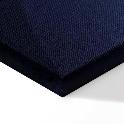 Leinwandbild - In the Shadow of Classic Blue (1-part) - Golden Circle in Abstraction