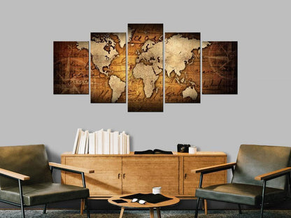 Acrylglasbild - Bronze map I