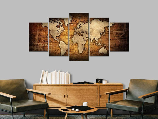 Acrylglasbild - Bronze map I