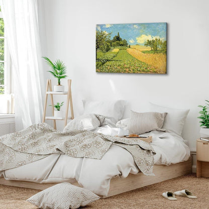 Leinwandbild - Alfred Sisley – Grain fields on the hills of Argenteuil