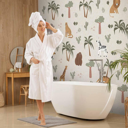 Fototapete - African Composition - Animals for the Children's Room on a Paper Background