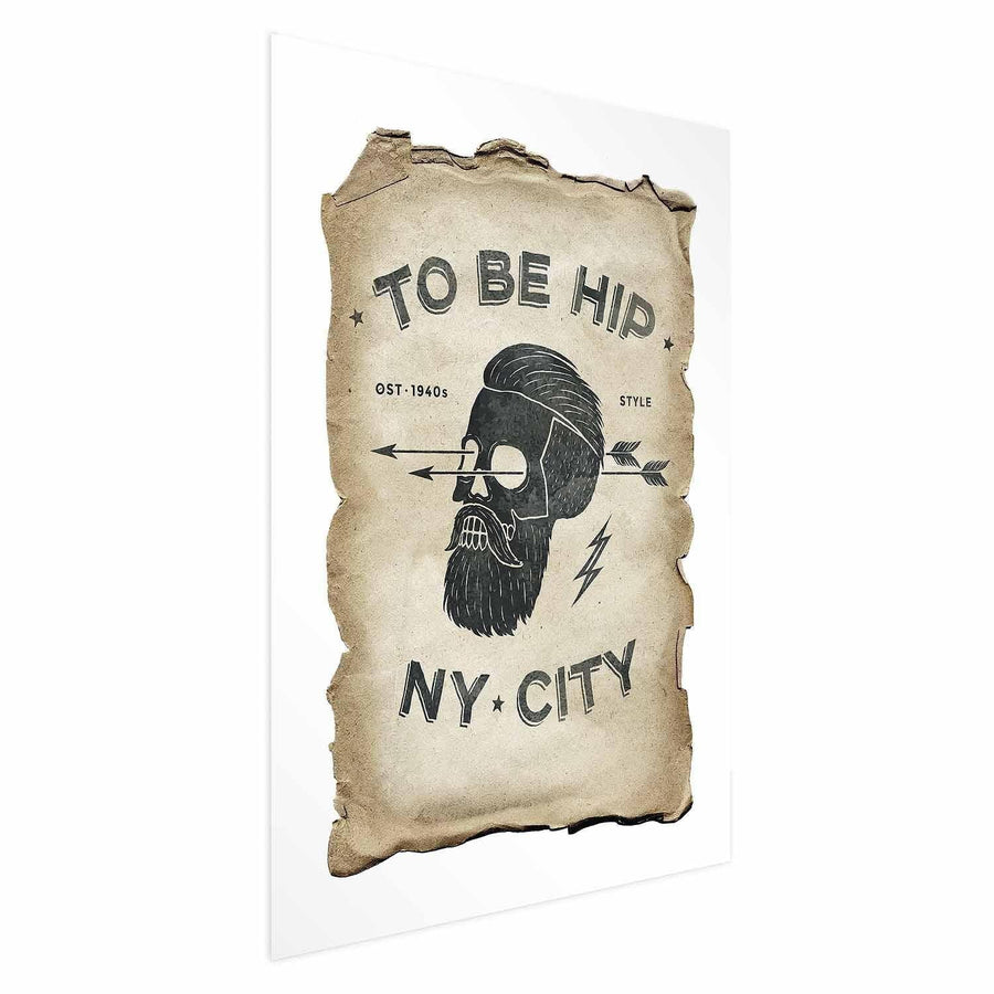 Vintage-style poster with hipster design and text 