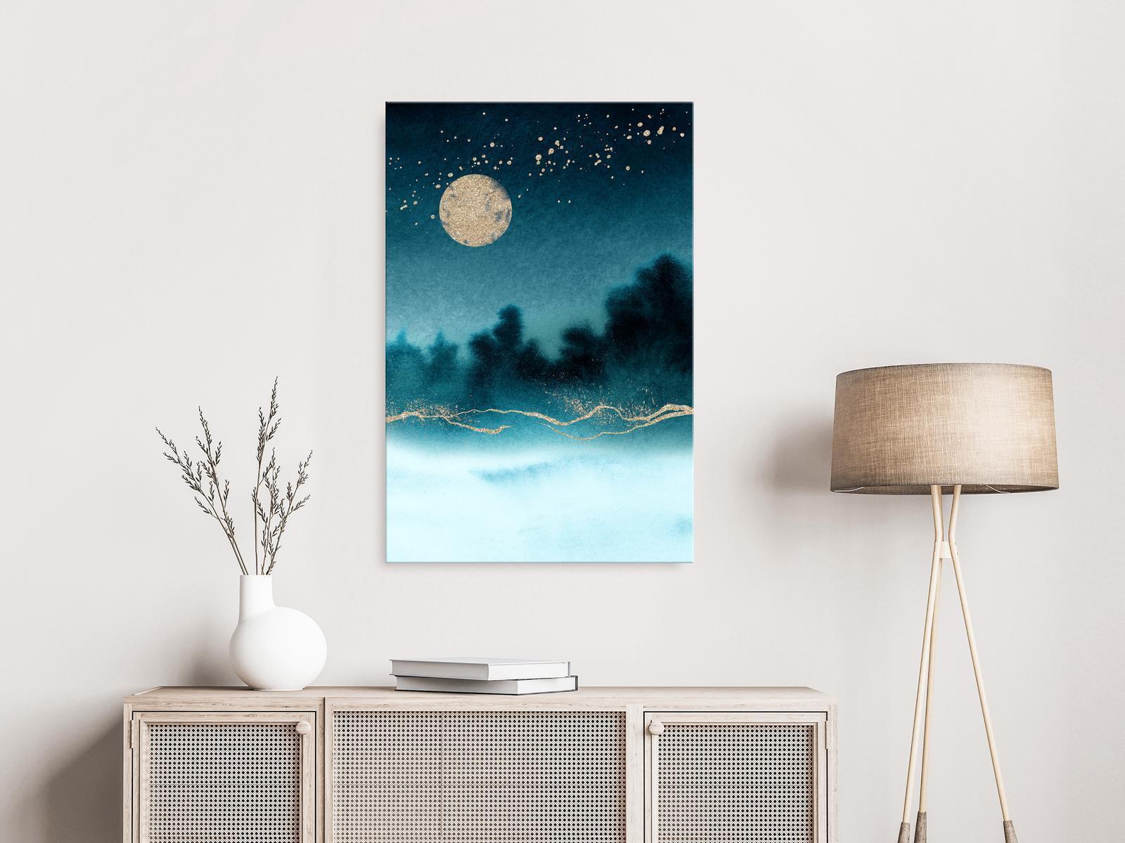 Leinwandbild - Hazy Moon (1 Part) Vertical Artgeist