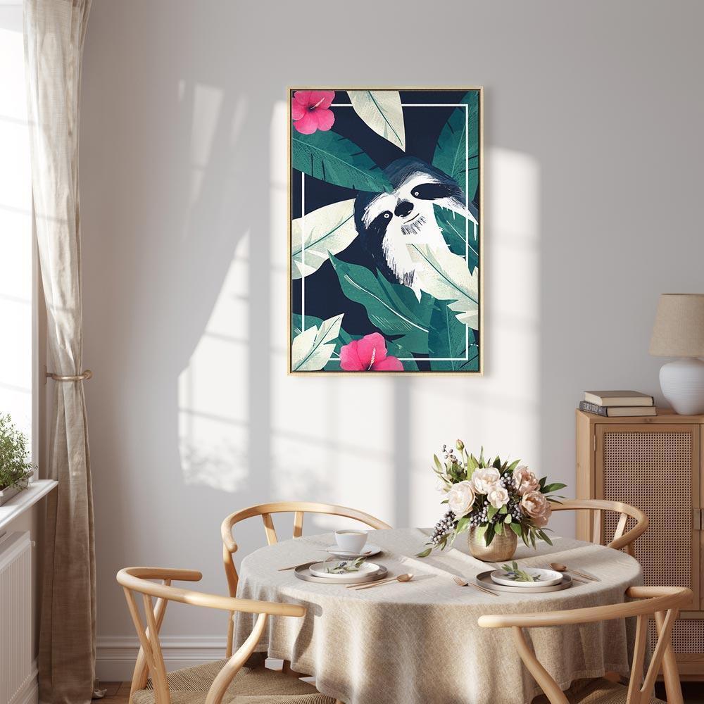 Leinwandbild - Sloth in the Tropics (1 Part) Vertical