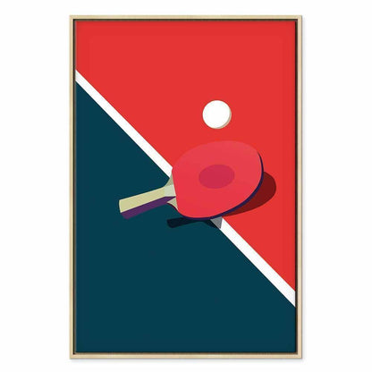 Leinwandbild - Table Tennis - Racket and Ball on the Table