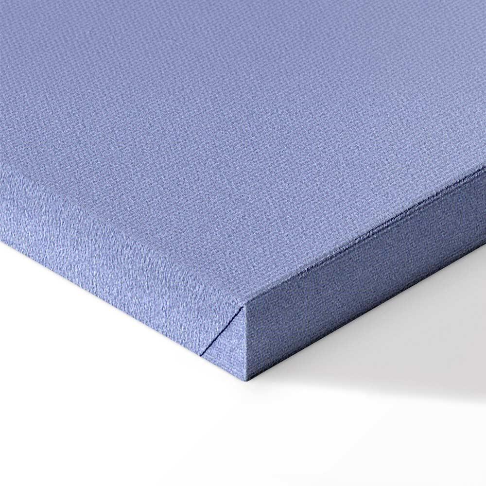 Leinwandbild - Lines and Symmetry - Expressive White Grid on a Blue Background