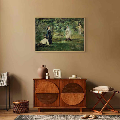 Leinwandbild - La Partie de croquet à Paris (Edouard Manet) Artgeist