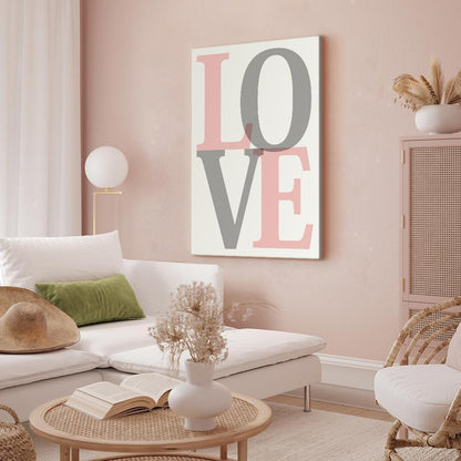 Leinwandbild - Grey Love (1 Part) Vertical