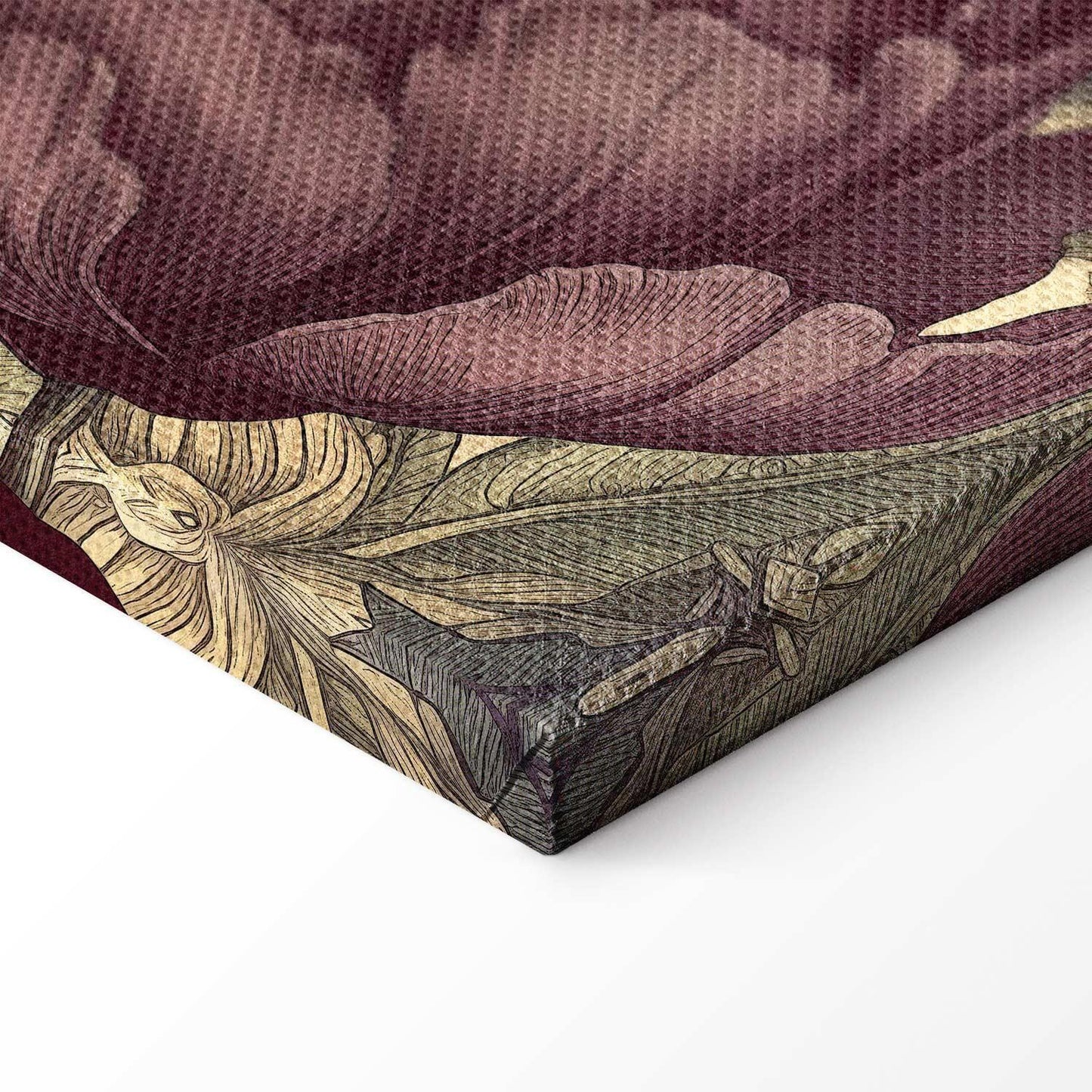 Leinwandbild - Colourful tulips on a cream background