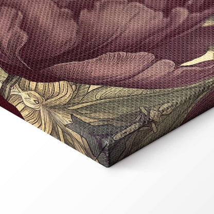 Leinwandbild - Colourful tulips on a cream background