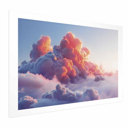 Poster - Dusk Spectacle: Clouds in Shades of Pink and Purple