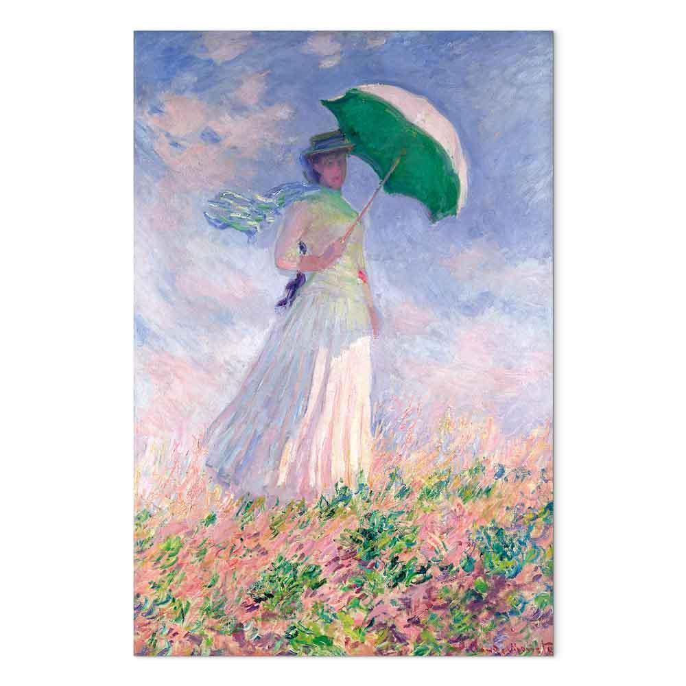 Leinwandbild - Claude Monet – Woman with a Parasol, facing right