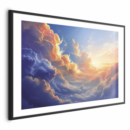 Poster - Sunset Over a Cloudy Sea: A Wonderful Symphony of Colors