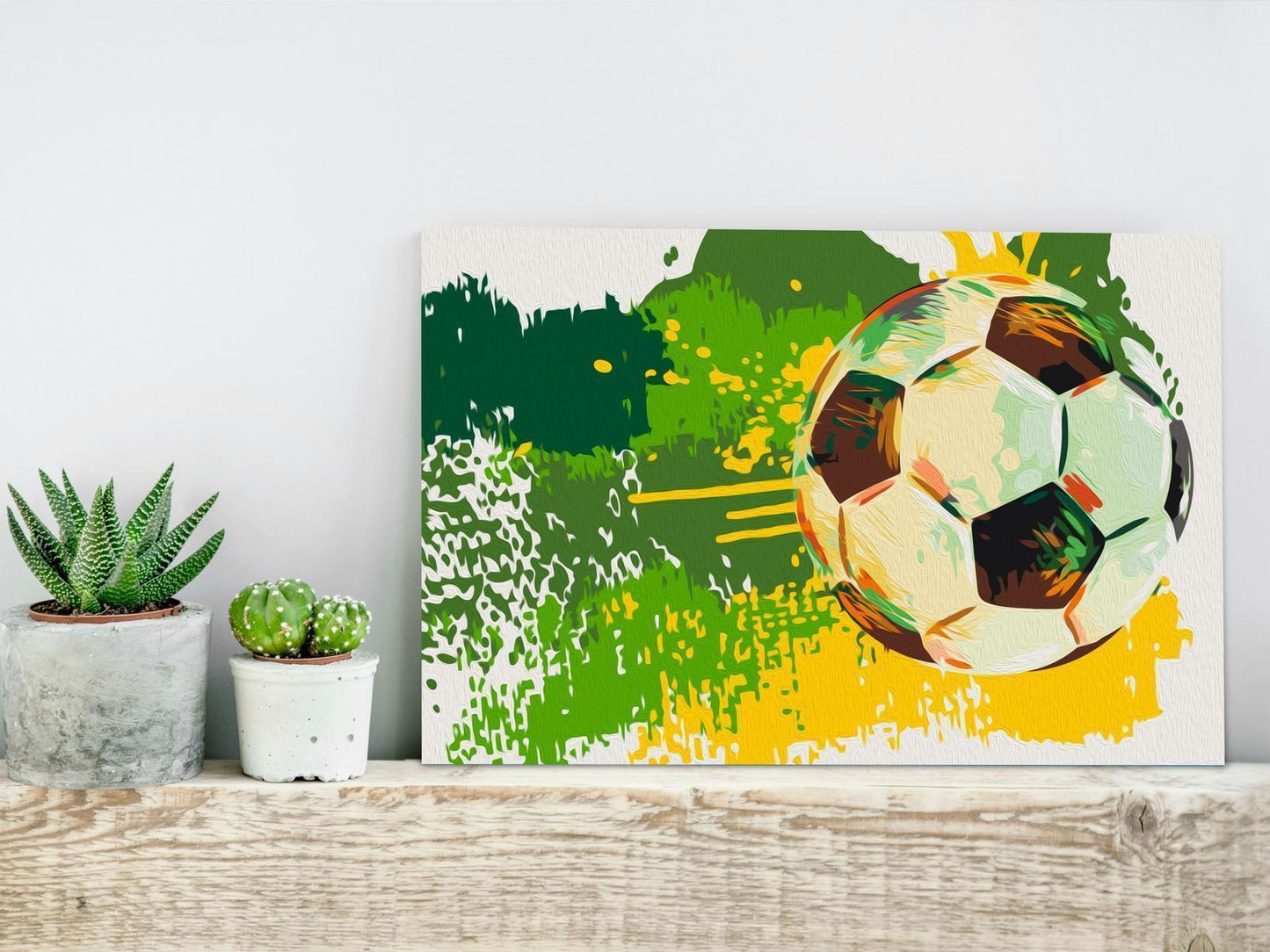 Football Emotions Wandbild zum Ausmalen - Emotionale Fußball-Motive mit nummerierten Feldern für entspannende Kreativität