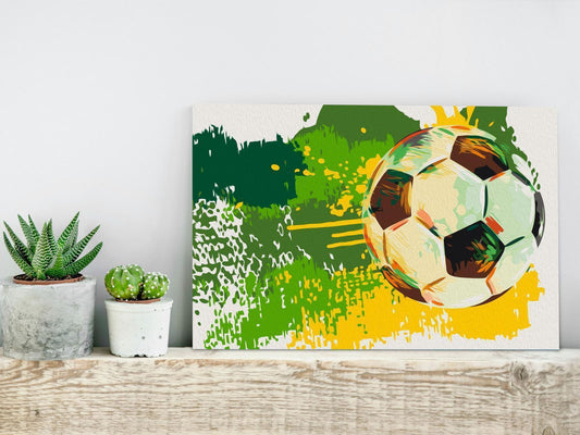 Football Emotions Wandbild zum Ausmalen - Emotionale Fußball-Motive mit nummerierten Feldern für entspannende Kreativität
