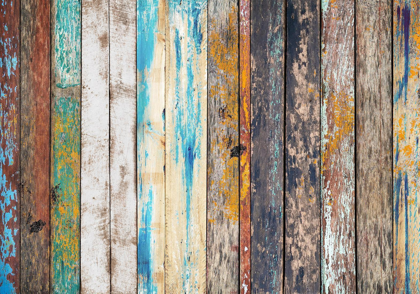Fototapete - Wooden Rainbow Artgeist