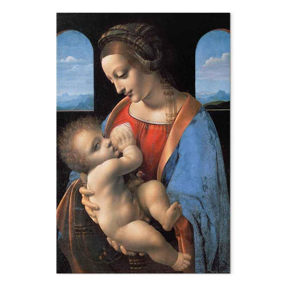 Leinwandbild - Leonardo da Vinci – Madonna Litta
