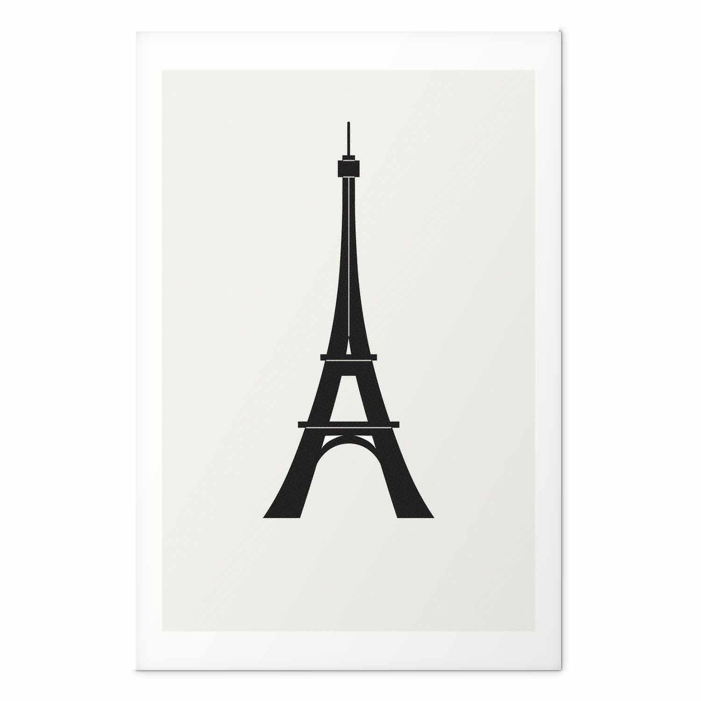 Poster - Eiffel Tower Simple Black-and-White Graphic