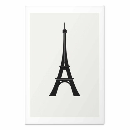 Poster - Eiffel Tower Simple Black-and-White Graphic